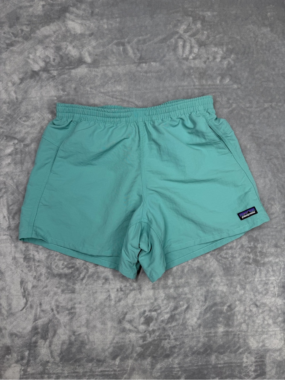 Patagonia Women's Barely Baggie 5” Teal Athletic Shorts